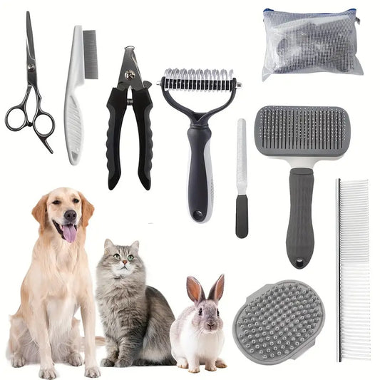 Braneit™ Pet Grooming Kit (9 Pieces)