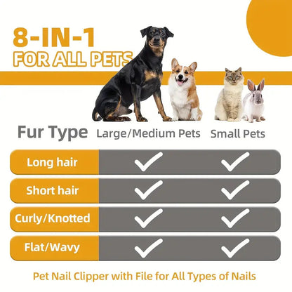 Braneit™ Pet Grooming Kit (9 Pieces)