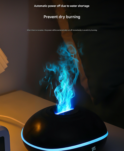 Crack color Mini USB Aromatherapy Diffuser with Flame Projection - Portable Humidifier for Home and Car Use