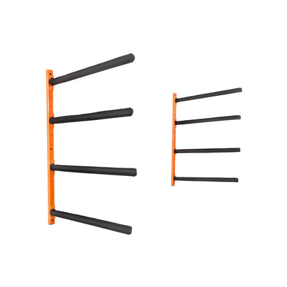 VEVOR Wall Kayak Storage Rack, 4-Capacity Wall Mounted Kayak Holders for Kayak Canoe Paddle Board, Kayak Storage Hooks with Adjustable Padded Arms, 181.6 KG Load Kayak Hanger for Indoor Outdoor Garage