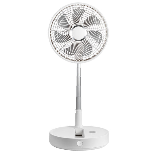 VEVOR 12 Inch Foldable Oscillating Standing Fan with Remote Control, 4 Speed Adjustable Portable Desk Quiet Fan, 7200mah Rechargeable USB Small Fan, Folded Rotating Floor Fan for Bedroom Office Travel