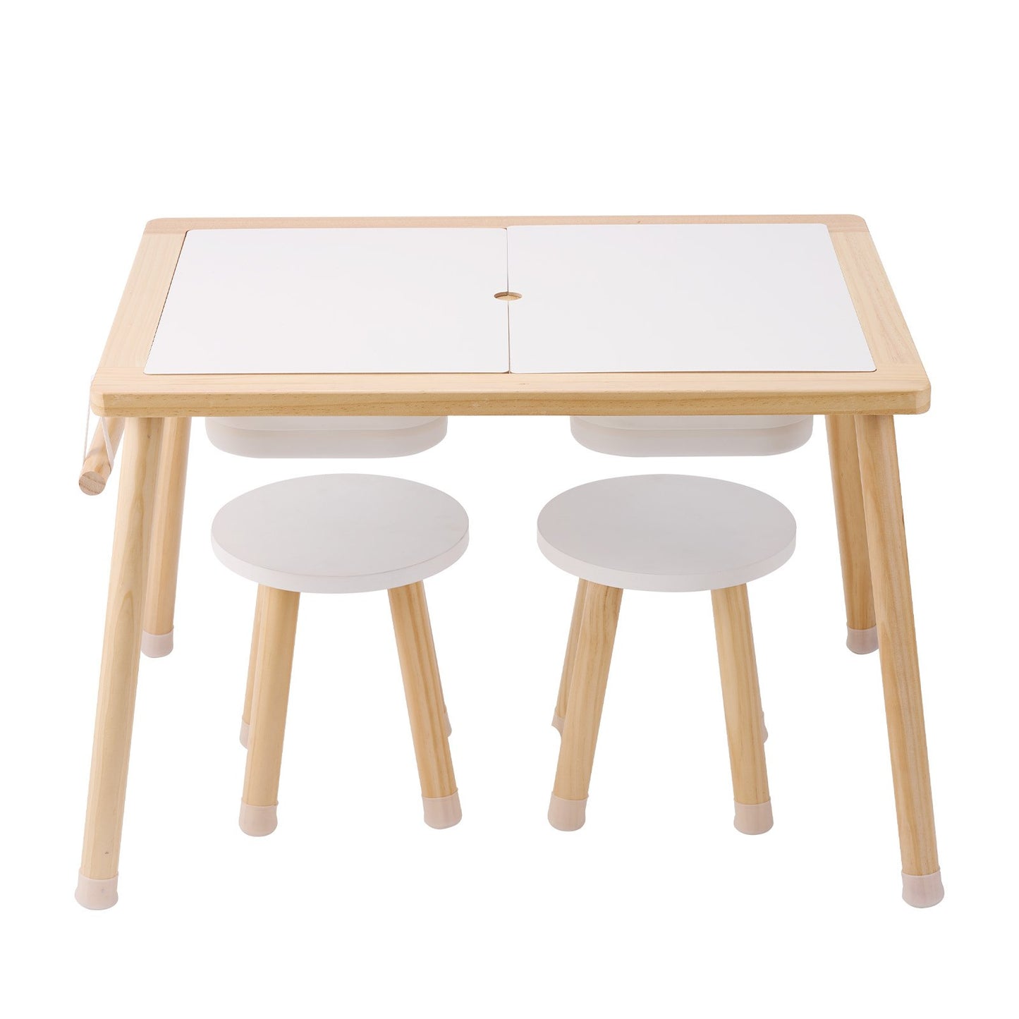 VEVOR Kids Sensory Table & Chair Set Sand Water Play Table with 2 Storage Bins