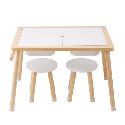 VEVOR Kids Sensory Table & Chair Set Sand Water Play Table with 2 Storage Bins