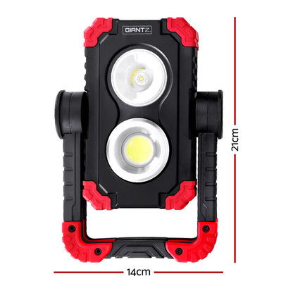 Giantz Rechargeable LED Work Light Cordless Torch USB Folding Rotation Lamp
