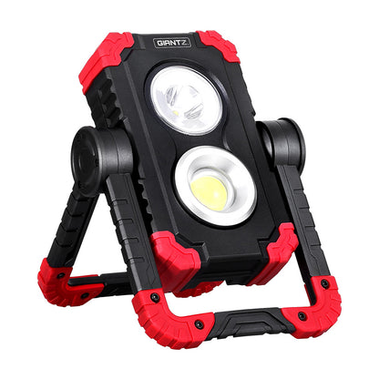 Giantz Rechargeable LED Work Light Cordless Torch USB Folding Rotation Lamp
