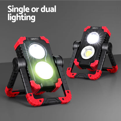 Giantz Rechargeable LED Work Light Cordless Torch USB Folding Rotation Lamp
